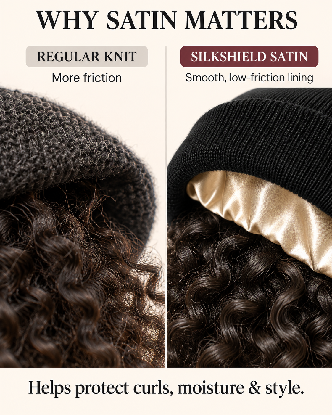 SilkShield™ Satin-Lined Winter Beanie