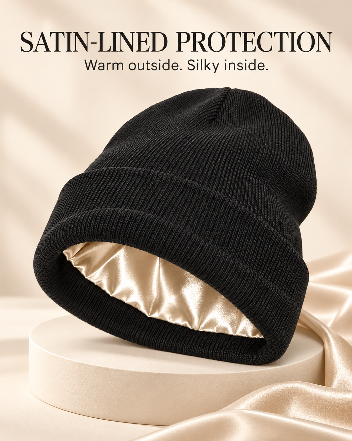 SilkShield™ Satin-Lined Winter Beanie
