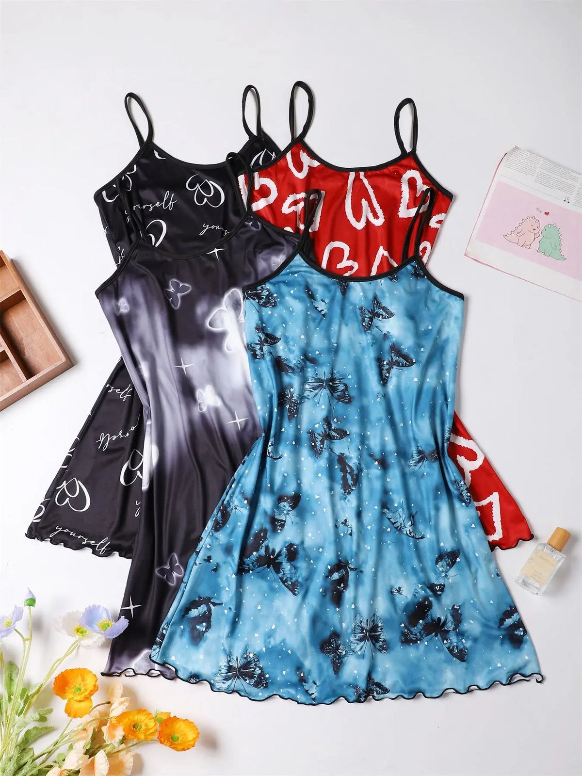 IvoryDream™ Satin Nightdress - 4 Pack